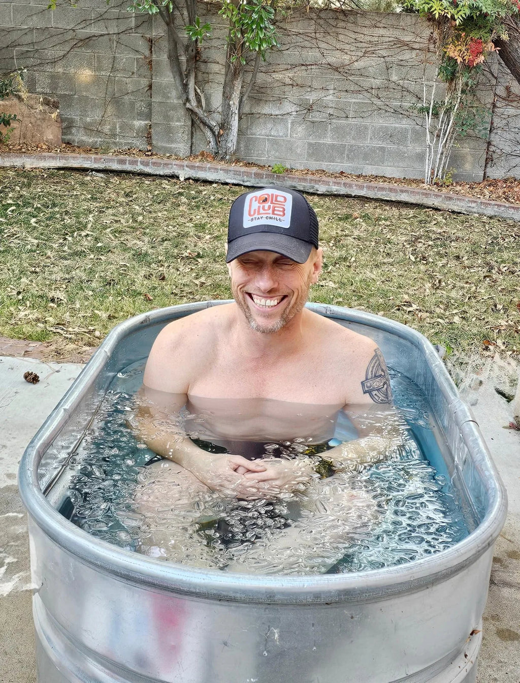 Guided cold immersion at the retreat