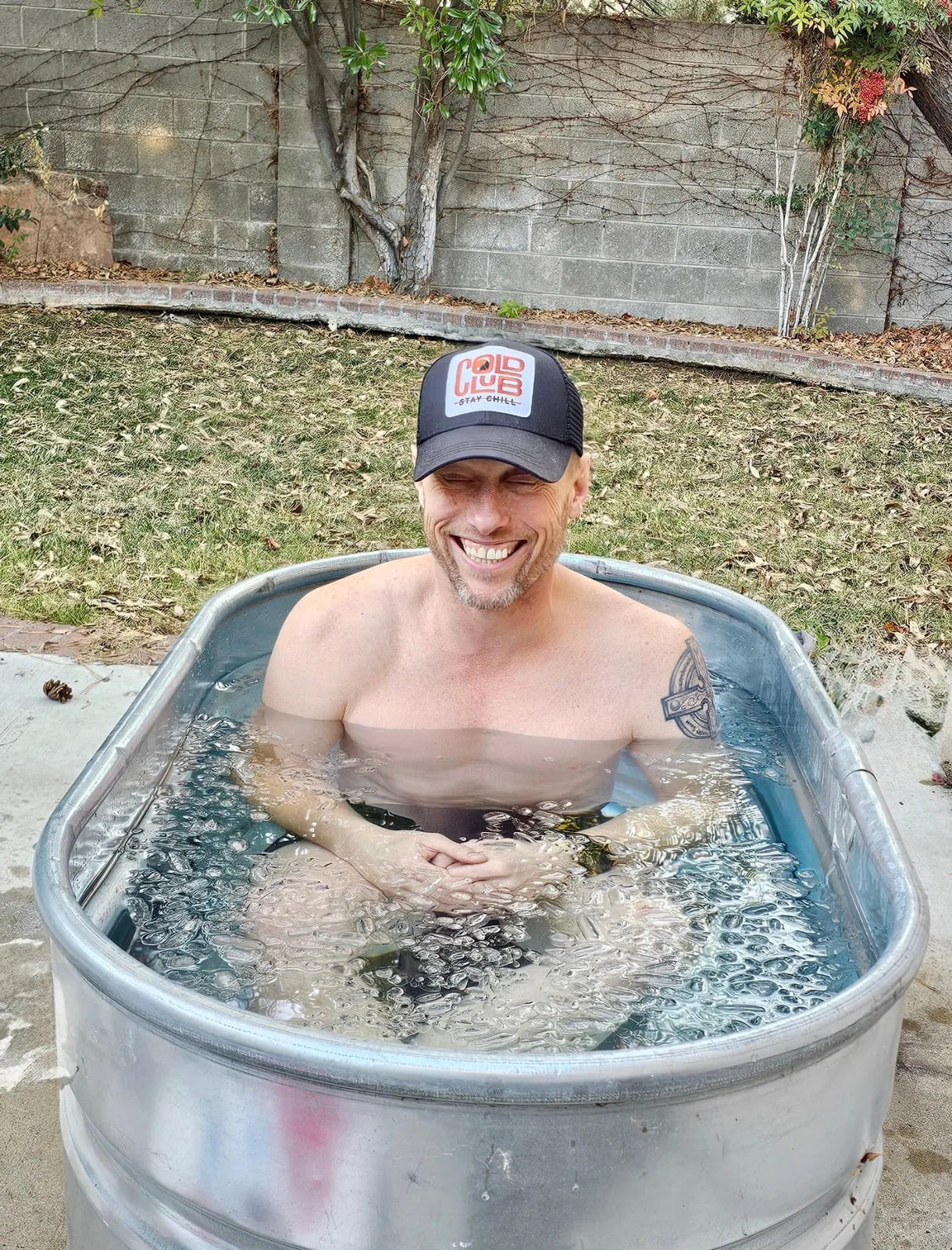 Guided cold immersion at the retreat
